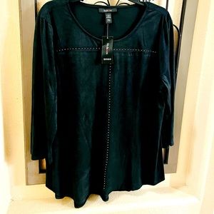 Style & Co round neck black 3/4 sleeve tunic